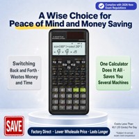 Calculatrice scientifique fixe fx-991ES PLUS-2 Nouvelle édition 2, édition spéciale, avec édition de données STAT, variation standard, régression - Offre spéciale