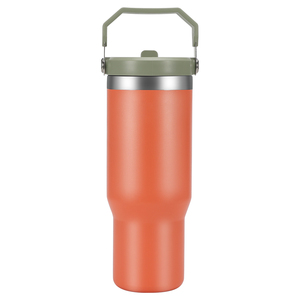 Gourde isotherme moderne en acier inoxydable de 600 ml avec couvercle et poignée pour le voyage et le camping - Product Image 3