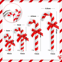 Décoration de Noël artisanale en forme de canne à sucre rouge et verte, en plastique de haute qualité, durable et écologique, à suspendre pour la décoration intérieure