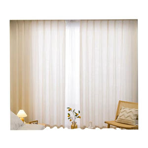 Voile Beige Lino Algodón Original Madera Color Gasa Cortina de lino <span class=keywords><strong>para</strong></span> la sala de estar <span class=keywords><strong>Dormitorio</strong></span> Puerta y <span class=keywords><strong>cortinas</strong></span> de puerta - Product Image 4