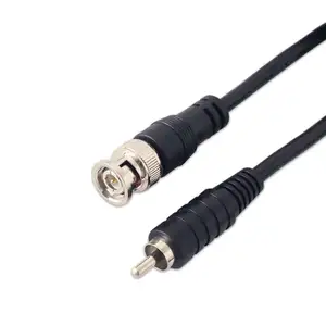 BNC 3C-2V Coaxial Male to RCA plug Video Monitor BNC Male to AV Cable