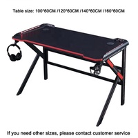 Table de jeu pour Gamer, en acier inoxydable, longue et robuste, e-sport, OEM rvb, bureau et chaise d'ordinateur avec lumière LED, prix bas