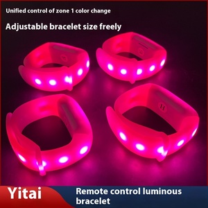 20-Zone điều khiển từ xa sáng Silicone Vòng đeo tay <span class=keywords><strong>DMX</strong></span> điều khiển <span class=keywords><strong>LED</strong></span> dây đeo cổ tay cho thể thao tổ chức sự kiện khuyến mại Nguồn cung cấp bên - Product Image 3