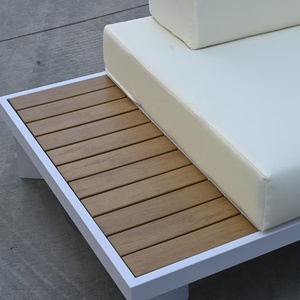 Juego <span class=keywords><strong>de</strong></span> Muebles <span class=keywords><strong>de</strong></span> Patio <span class=keywords><strong>de</strong></span> Aluminio con Paneles <span class=keywords><strong>de</strong></span> Madera Personalizados Brio Modern, Sofá Resistente al Agua para Exteriores, Ideal para Hoteles, Resorts y Uso Comercial - Product Image 6