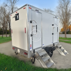 Salle de bain mobile de luxe 2025, 10 cabines, remorque de toilettes portables avec douches, toilettes portables de luxe - Product Image 4