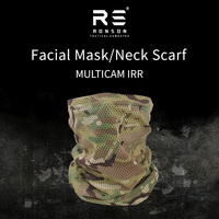 MC Camouflage pour masque facial tactique Masque d'équitation d'été en plein air Masque de protection solaire pour le cou Écharpe coupe-vent Foulard proche infrarouge