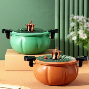 Meilleures ventes Nouveau Green Pumpkin Yirui Micro autocuiseur écologique à 4 pots en fonte pour cuisinières à gaz et à induction - Product Image 6