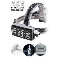 Phare LED ultra lumineux 2000 lumens, zoomable, rechargeable par type C, étanche, lampe frontale LED XHP99, phare puissant pour la chasse