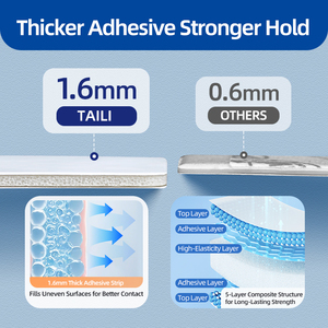 Modern Strong Adhesion Removable 4-Piece Eco-Friendly Self-Adhesive Plastic <strong>Wall</strong> Hanger Hooks Coat <strong>Clothes</strong> Hanger <strong>Rail</strong> for - Product Image 3