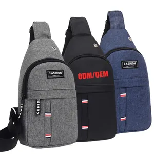 Großhandel preisgünstige Sport-Bruchtentasche für Herren Ohrhörer-Ohrhörer-Loch individuelles Logo wasserdichte Crossbody-Schlinge-Tasche für Männer