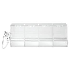 4 Section Bulk Food Bins Commercial Kitchen Acrylic Cereal Storage Containers for Self-serve <strong>Breakfast</strong> <strong>bar</strong> - Product Image 3