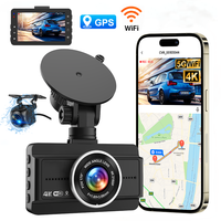 Caméra de tableau de bord 4K 3 pouces avec GPS WiFi, vision avant et arrière en direct, grand angle, enregistreur en boucle pour la sécurité du véhicule OEM