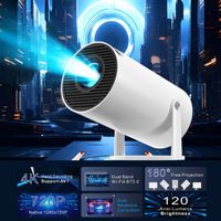 Proyektor Portabel HY300 LED 4K 94-Inci 200 Lumens HIFI Stereo WiFi Dual-Band Proyeksi Layar Nirkabel untuk Bisnis dan Pendidikan