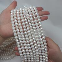 Perles d'eau douce en gros, 9-10 mm, perles naturelles ovales en forme de pomme de terre pour la fabrication de bijoux, fournitures pour fermes de perles