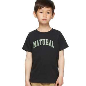 T-shirt pour garçon en coton biologique 100% Coton imprimé Chemises vierges en coton Vêtements imprimés Vente en gros T-shirt à manches courtes pour enfants - Product Image 4