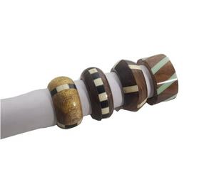 Anneau de serviette de table en bois véritable sculpté à la main, anneau de serviette Antique dernier Design fantaisie à la mode 2022 - Product Image 5