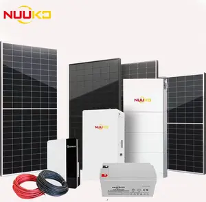 Nuuko 1kw 3kw 5kw 6kw 8kw 10kw 15kw 20kw para uso comercial China Venta al por mayor Panel solar Sistema de energía con marco de aluminio