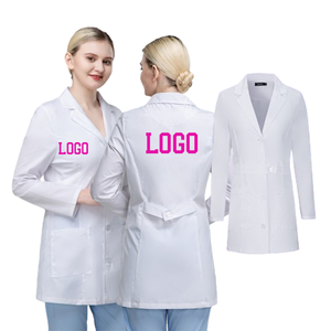 Blouse médicale personnalisée pour laboratoire hospitalier, uniforme pour médecins hommes et femmes, blouse blanche en toile Spandex sans couture, fusion OEM - Product Image 1