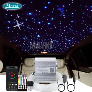 10W RGBW APP Control LED Starlight Headliner Twinkle Fiber Optic Star Plafonniers pour la maison