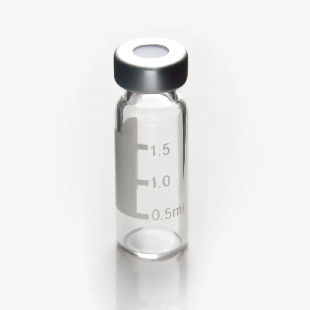 Laboratory chromatography sample vial 2ml Nd11 11.6x32mm crimp aluminum cap graduation glass HPLC GC Vials