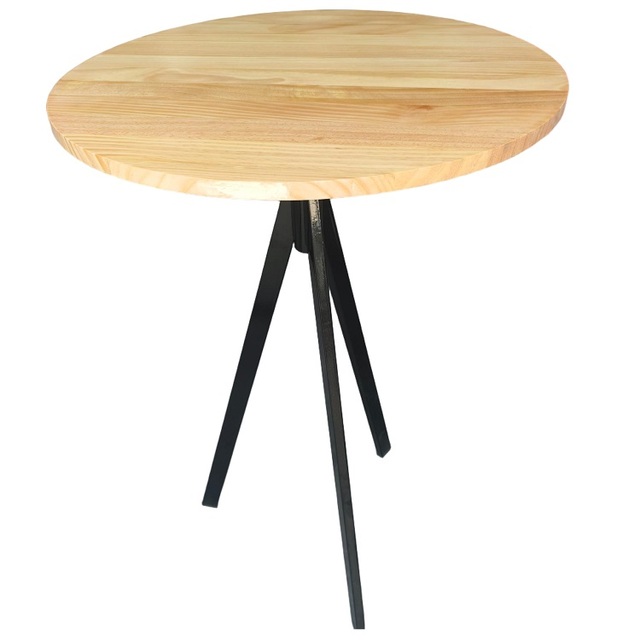 Modern Adjustable-Height Round Bar Tripod Side Table Circle End Table for Bar Coffee Shop Outdoor