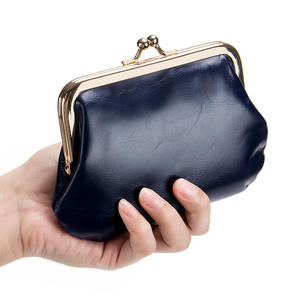 Portefeuille court en cuir Andong pour femmes, cuir de vache véritable, mode féminine, couleur bonbon, porte-monnaie à fermoir, mini sac de rangement 2021 - Product Image 2