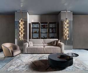 ハイエンドイタリア高級ソファリビングルームソファセットモダンモジュラーL字型ソファヌバックファブリック家庭用ソファ家具 - Product Image 2