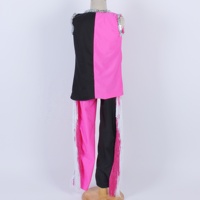 Costume de danse Spandex noir rose vif garçon Costume de danse à paillettes latines brillantes Cool gland scène Performance Jazz vêtements de danse