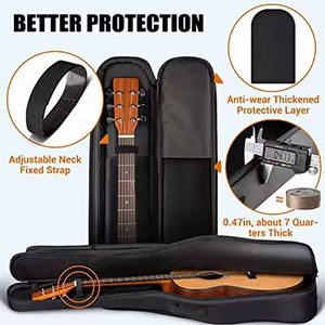 Échantillon gratuit, sac de rangement pour instruments de musique, imperméable, léger, durable, robuste, sac pour guitare, sac pour basse - Product Image 3