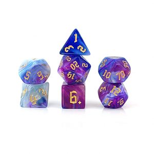 Juego de Dados Poliédricos Personalizados para Juegos de Rol, Color Morado, Venta al Por Mayor, para D&D - Product Image 2
