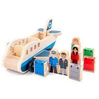 Fun unisexe bricolage assemblage Puzzle en bois Transport jouets jeu de rôle Simulation en bois remorque avion voiture modèles pour enfants