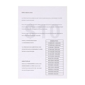 Online Design Scratch off Lottery Christmas Card Digital Printing Free Design Lottery Scratch <b>Tickets</b> - Product Image 3