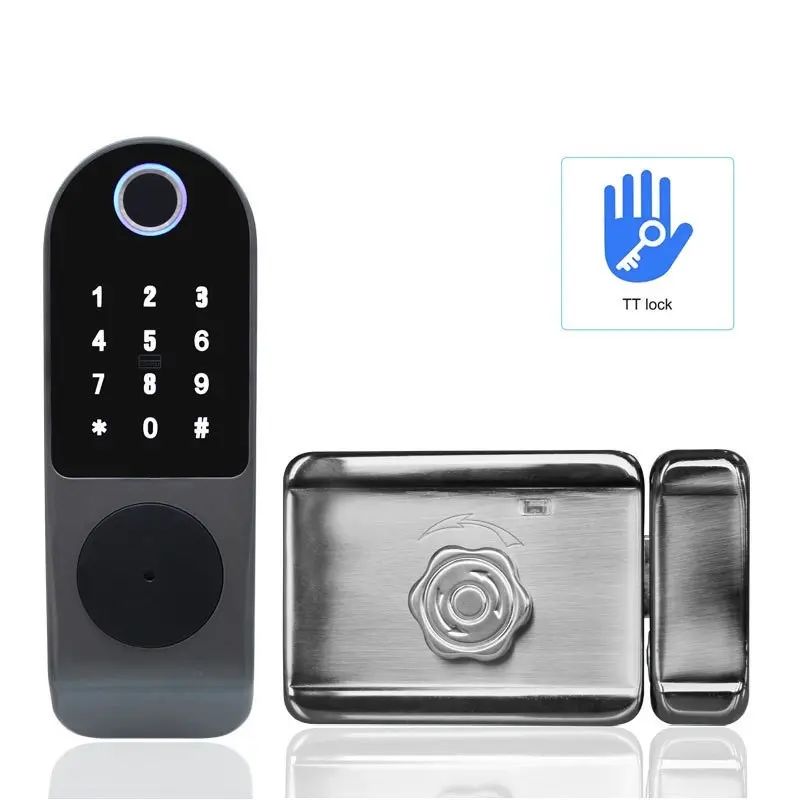 High Security Anti Theft Waterproof TTlock Tuya WiFi App Keyless Smart Door Lock Biometric fingerprint digital door locks