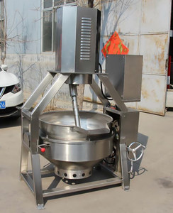 Sartén eléctrica de ebullición de 100-500 litros, máquina mezcladora de cocina Industrial, para Jam, Halwa, salsa - Product Image 5