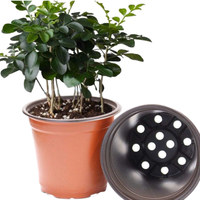 Vente en gros de pots de fleurs en plastique durables de 90, 100, 120, 130, 140, 150, 160, 180 mm, pots de fleurs bicolores pour plantes