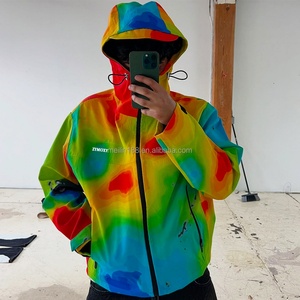 Fashion Designer Custom Nylon <b>Zip</b> <b>up</b> <b>Jackets</b> Windbreaker Coat All Digital Print High Quality Waterproof Windbreaker <b>Jacket</b> Men - Product Image 4