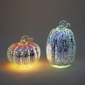 Decorazioni di <span class=keywords><strong>Halloween</strong></span> a Forma di <span class=keywords><strong>Zucca</strong></span> in Vetro <span class=keywords><strong>con</strong></span> LED a Batteria 3D Effetto Fuochi d'Artificio, Certificato CE ROHS per Uso Interno - Product Image 5