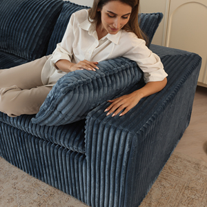 Modular Sectional <b>Sofa</b> <b>Bed</b> Set Fabric Upholstered Compressed for Living Room Bedroom Apartment Hotel Villa No Assembly Required - Product Image 3