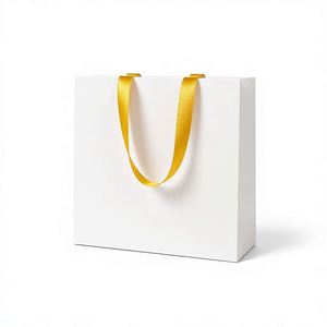 Big Size Art <b>Paper</b> Bag Custom Logo <b>Biodegradable</b> Ribbon Handle Good Quality Cheap Shopping Gift Packaging Supplier Manufacturer - Product Image 1
