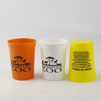 Gobelet en PP personnalisé de 250 ml (8 oz) – Gobelets réutilisables en plastique PP injecté pour boissons, idéal pour les événements sportifs et les fêtes