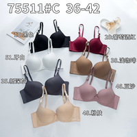 Soutien-gorge brodé doux et lisse pour femme, vente en gros d'usine, lingerie confortable en dentelle, push-up