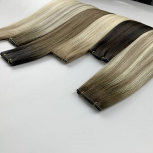 Extensions de <span class=keywords><strong>cheveux</strong></span> humains Tophelle Russie de bonne qualité, fabriquées à la machine Double Draw, 28 pouces, Volume Genius Weft - Product Image 6