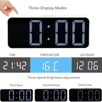 Réveil double Réglage 2 méthodes d'alimentation Réglable Temps de répétition Grand écran LED Réveil numérique le plus récent