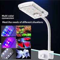 Lampe à clip pour aquarium ultra-lumineuse avec rotation à 360° °   Lampe de culture LED à tête réglable et à couleur changeante pour petit aquarium