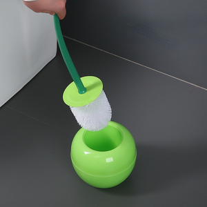 FF5242 Décoration d'intérieur <span class=keywords><strong>Brosse</strong></span> <span class=keywords><strong>de</strong></span> nettoyage pour toilettes <span class=keywords><strong>Brosse</strong></span> <span class=keywords><strong>de</strong></span> <span class=keywords><strong>toilette</strong></span> en forme <span class=keywords><strong>de</strong></span> <span class=keywords><strong>cerise</strong></span> et support - Product Image 2
