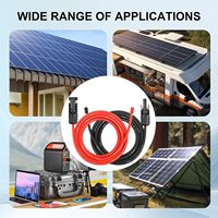Solarkabel PV-Verbindungskabel 2,5mm² 4mm² 6mm² mit Stecker Schwarz 10 AWG Solarverlängerungskabel