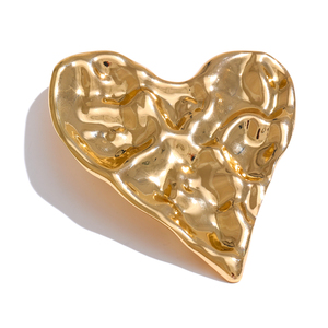 JINYOU 4649 Broche de Acero Inoxidable con Forma de Corazón Irregular, Broche Impermeable de Oro de 18K para <span class=keywords><strong>Ropa</strong></span> de <span class=keywords><strong>Mujer</strong></span>, Accesorios de Moda - Product Image 1