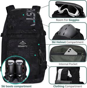 Bolsa de Muestra Gratuita para Botas de Esquí y Snowboard, Bolsa de Viaje Personalizada para Esquí con Fondo e Interior Impermeables, Ideal para Viajar - Product Image 3