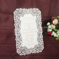 Cartes d'invitation de mariage fantaisie découpées au laser avec dorure à chaud, modèles de cartes de menu découpées au laser et cartes de vœux personnalisées