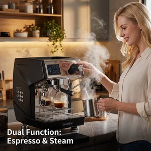 SY-108 Máquina de Café <span class=keywords><strong>Espresso</strong></span> Comercial Totalmente Automática de 19 Bares con Espumador de Leche de un Toque y Sistema de Autolimpieza para Cafetería - Product Image 6